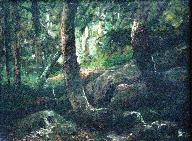 Antonio Parreiras Interior of a forest France oil painting art